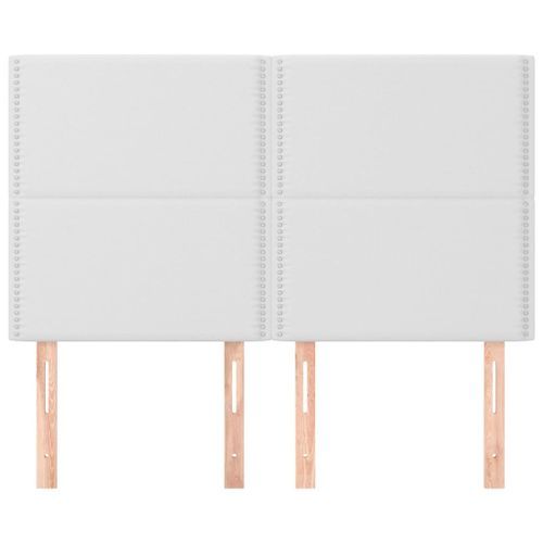 Têtes de lit 4 pcs Blanc 72x5x78/88 cm Similicuir - Photo n°3; ?>