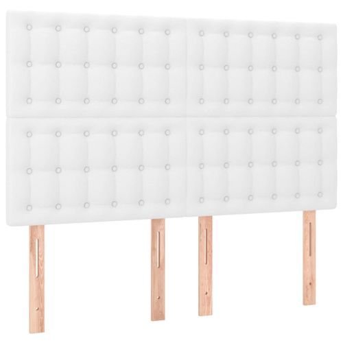 Têtes de lit 4 pcs Blanc 72x5x78/88 cm Similicuir - Photo n°2; ?>