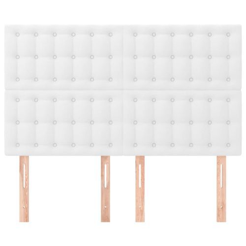 Têtes de lit 4 pcs Blanc 72x5x78/88 cm Similicuir - Photo n°3; ?>