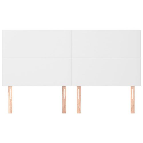 Têtes de lit 4 pcs Blanc 80x5x78/88 cm Similicuir - Photo n°3; ?>