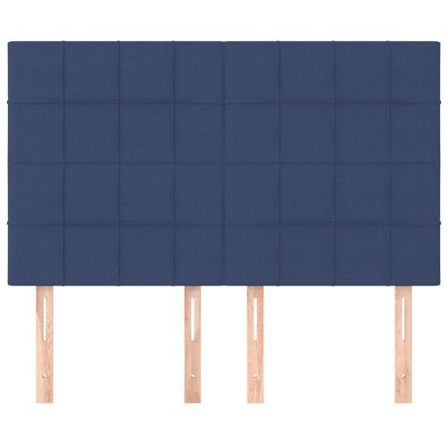 Têtes de lit 4 pcs Bleu 72x5x78/88 cm Tissu - Photo n°3; ?>