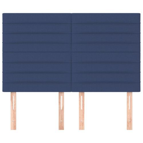 Têtes de lit 4 pcs Bleu 72x5x78/88 cm Tissu - Photo n°3; ?>