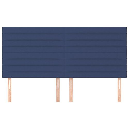 Têtes de lit 4 pcs Bleu 80x5x78/88 cm Tissu - Photo n°3; ?>