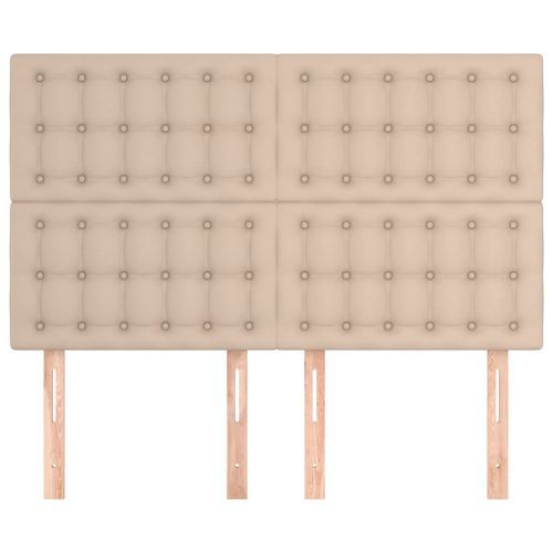 Têtes de lit 4 pcs Cappuccino 72x5x78/88 cm Similicuir - Photo n°3; ?>