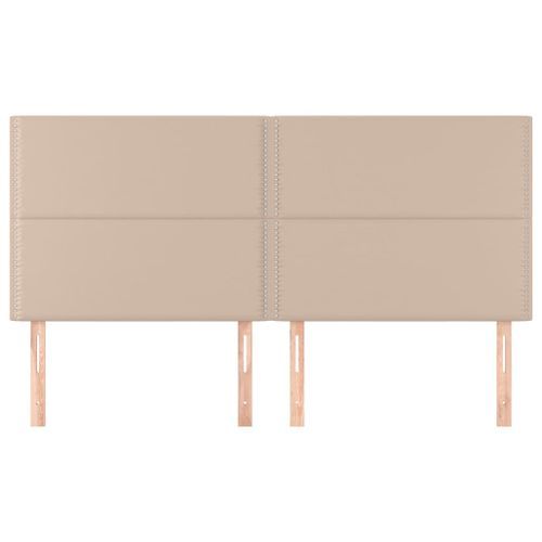 Têtes de lit 4 pcs Cappuccino 80x5x78/88 cm Similicuir - Photo n°3; ?>