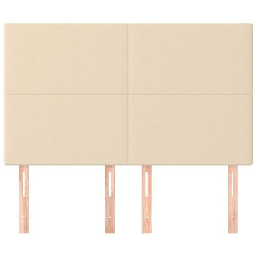 Têtes de lit 4 pcs Crème 72x5x78/88 cm Tissu - Photo n°3; ?>