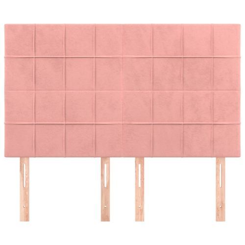 Têtes de lit 4 pcs Rose 72x5x78/88 cm Velours - Photo n°3; ?>