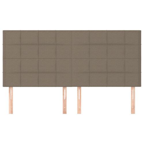 Têtes de lit 4 pcs Taupe 100x5x78/88 cm Tissu - Photo n°3; ?>