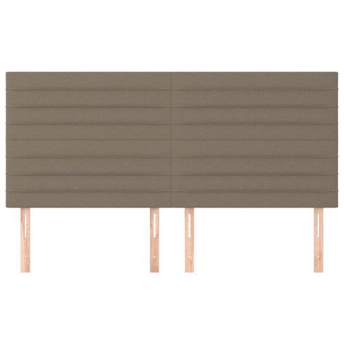 Têtes de lit 4 pcs Taupe 100x5x78/88 cm Tissu - Photo n°3; ?>