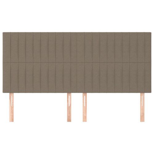 Têtes de lit 4 pcs Taupe 100x5x78/88 cm Tissu - Photo n°3; ?>