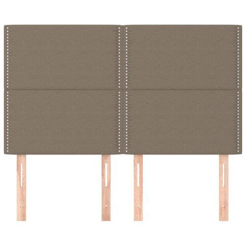 Têtes de lit 4 pcs Taupe 72x5x78/88 cm Tissu - Photo n°3; ?>