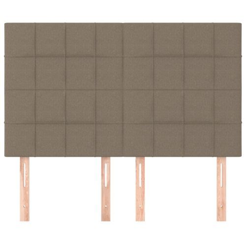 Têtes de lit 4 pcs Taupe 72x5x78/88 cm Tissu - Photo n°3; ?>