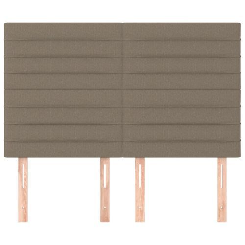 Têtes de lit 4 pcs Taupe 72x5x78/88 cm Tissu - Photo n°3; ?>