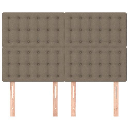 Têtes de lit 4 pcs Taupe 72x5x78/88 cm Tissu - Photo n°3; ?>