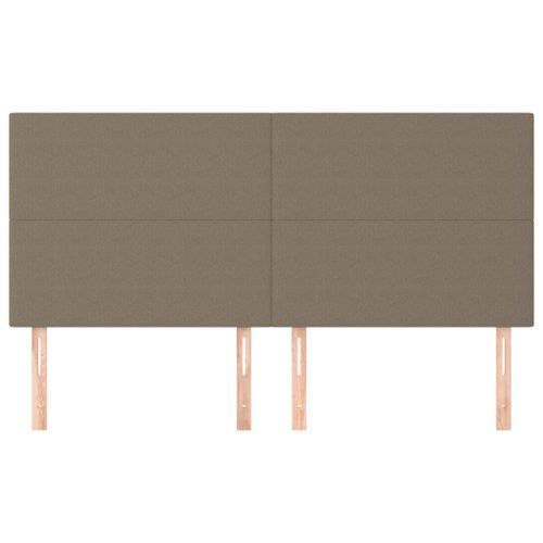 Têtes de lit 4 pcs Taupe 80x5x78/88 cm Tissu - Photo n°3; ?>