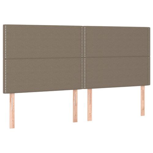 Têtes de lit 4 pcs Taupe 80x5x78/88 cm Tissu - Photo n°2; ?>