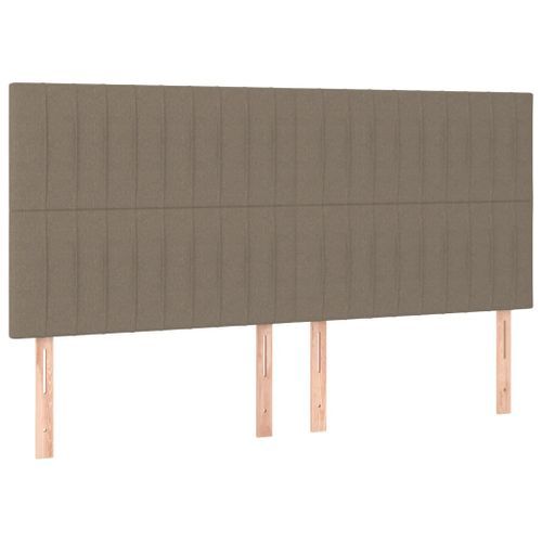 Têtes de lit 4 pcs Taupe 80x5x78/88 cm Tissu - Photo n°2; ?>