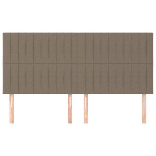 Têtes de lit 4 pcs Taupe 80x5x78/88 cm Tissu - Photo n°3; ?>