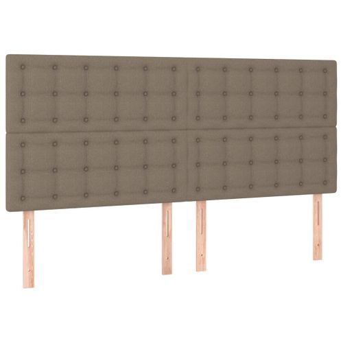 Têtes de lit 4 pcs Taupe 80x5x78/88 cm Tissu - Photo n°2; ?>