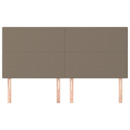 Têtes de lit 4 pcs Taupe 90x5x78/88 cm Tissu - Photo n°3; ?>