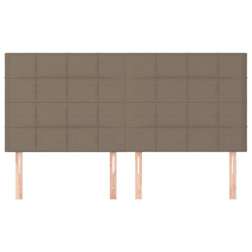 Têtes de lit 4 pcs Taupe 90x5x78/88 cm Tissu - Photo n°3; ?>