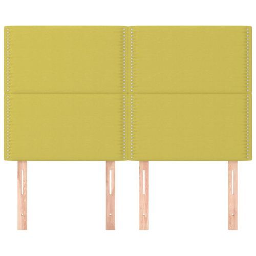 Têtes de lit 4 pcs Vert 72x5x78/88 cm Tissu - Photo n°3; ?>