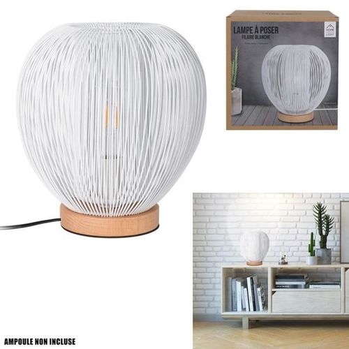 THE HOME DECO LIGHT Lampe a poser LA12050 boule filaire - Blanc M4 - Photo n°2; ?>