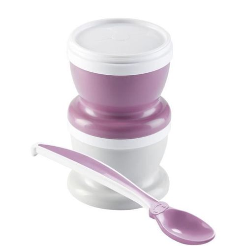 THERMOBABY 2 PETITS POTS POUR NOURRITURE Rose Poudr - Photo n°2; ?>