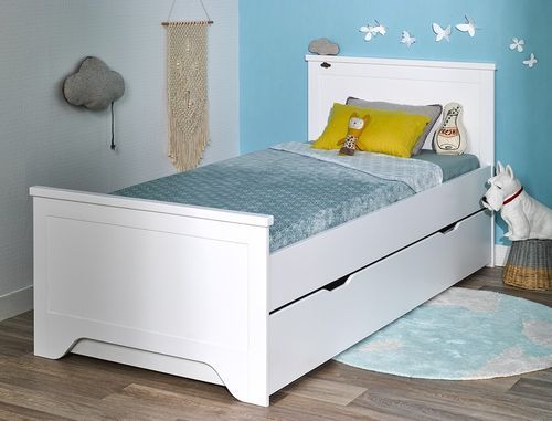 Tiroir de lit bois blanc 90x190 cm Home Kid - Photo n°2; ?>