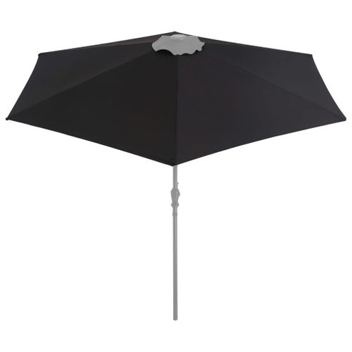 Tissu de remplacement pour parasol d'extérieur Noir 300 cm - Photo n°2; ?>