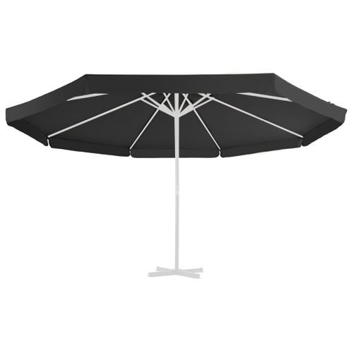 Tissu de remplacement pour parasol d'extérieur Noir 500 cm - Photo n°2; ?>