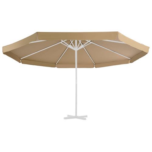 Tissu de remplacement pour parasol d'extérieur Taupe 500 cm - Photo n°2; ?>