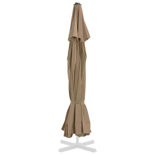 Tissu de remplacement pour parasol d'extérieur Taupe 500 cm - Photo n°3; ?>