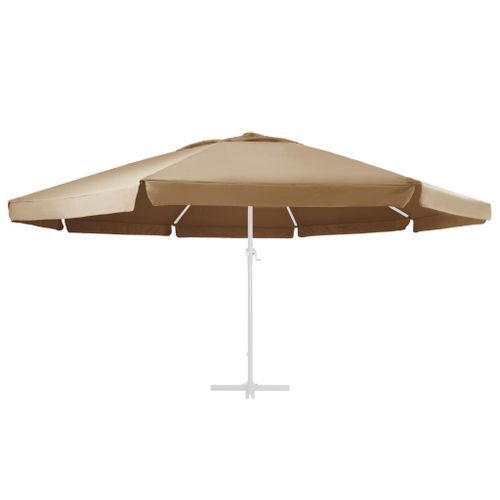 Tissu de remplacement pour parasol d'extérieur Taupe 600 cm - Photo n°2; ?>