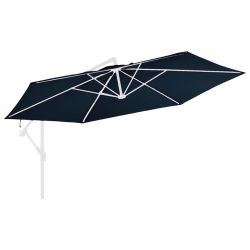Tissu de remplacement pour parasol déporté Bleu 350 cm - Photo n°2; ?>