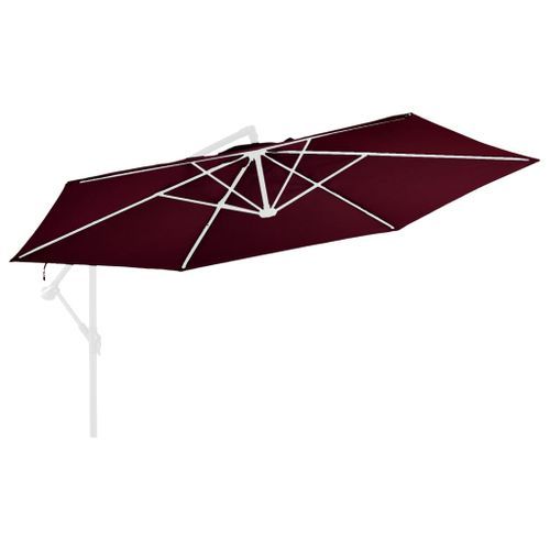 Tissu de remplacement pour parasol déporté Rouge bordeaux 350cm - Photo n°2; ?>
