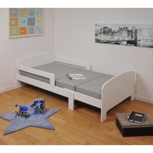 TOBY Lit évolutif Enfant + Matelas Contemporain Blanc - L 90 X L 140-200 Cm 8 TOBY Lit évolutif enfant + matelas contemporain blanc - l 90 x L 140-200 cm - Photo n°2; ?>