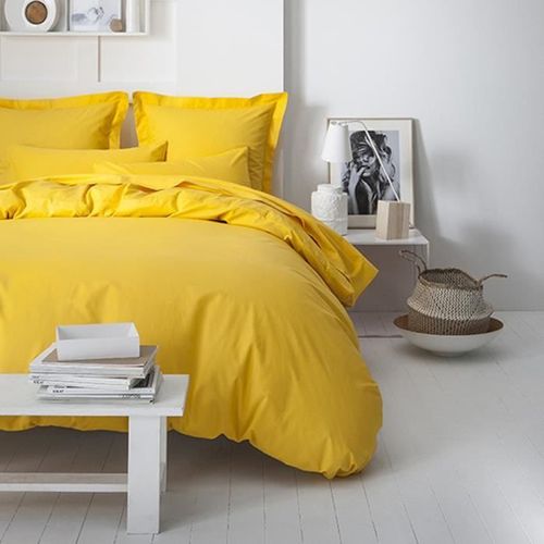 TODAY Drap Housse Jersey 100% Coton - 160x200 Cm - Jaune Safran 4 TODAY Drap housse jersey 100% coton - 160x200 cm - Jaune safran - Photo n°2; ?>