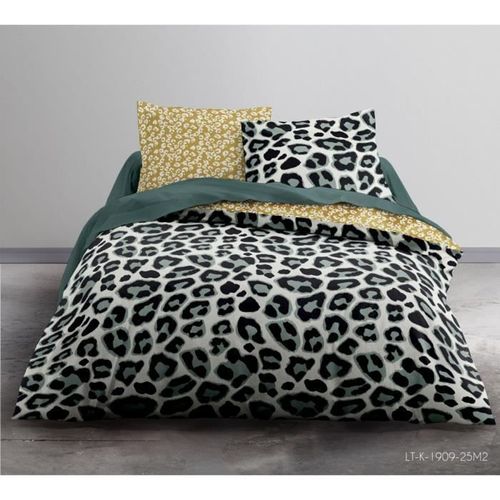 TODAY Parure de couette 100 % Coton 220x240cm SUNSHINE #3.44 - Gris et jaune - Photo n°2; ?>