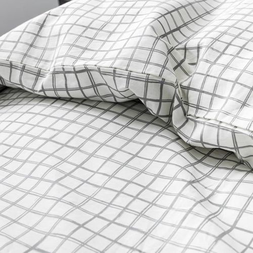 TODAY Parure de couette 100 % Coton 220x240cm SUNSHINE #3.55 - Noir et blanc - Photo n°3; ?>