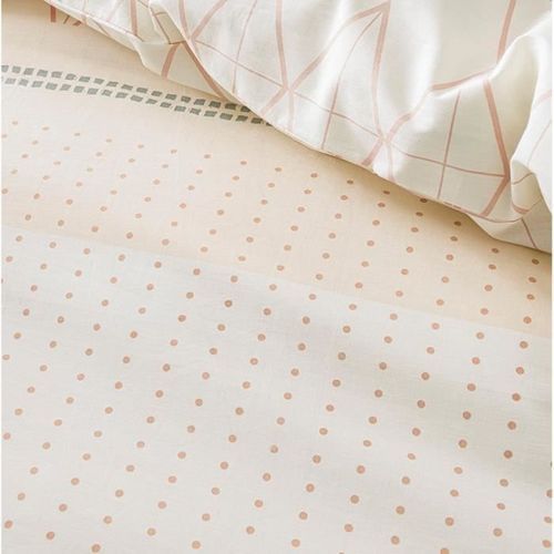 TODAY Parure de couette 220x240 + 2 taies d'oreiller 65x65 cm - 100% Coton - Blanc Graphique SUNSHINE 4.22 TODAY - Photo n°2; ?>