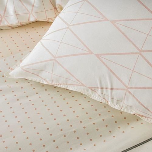 TODAY Parure de couette 220x240 + 2 taies d'oreiller 65x65 cm - 100% Coton - Blanc Graphique SUNSHINE 4.22 TODAY - Photo n°3; ?>