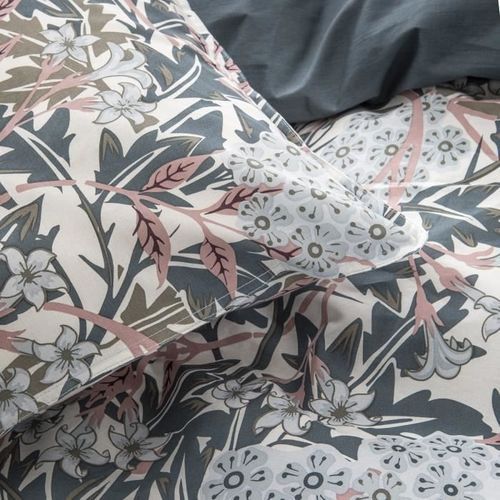 TODAY Parure de couette Sunshine #1.42 - 100% Coton - 220 x 240 cm - Bleu gris - Photo n°2; ?>