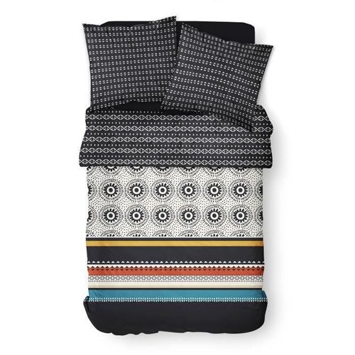 TODAY Parure de couette Sunshine #1.5 - 100% Coton - 220 x 240 cm - Noir et blanc - Photo n°3; ?>