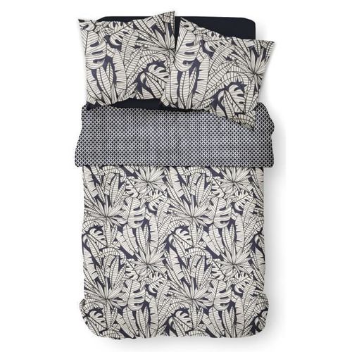 TODAY Parure de couette Sunshine #2.1 - 100% Coton - 220 x 240 cm - Bleu et ivoire - Photo n°2; ?>