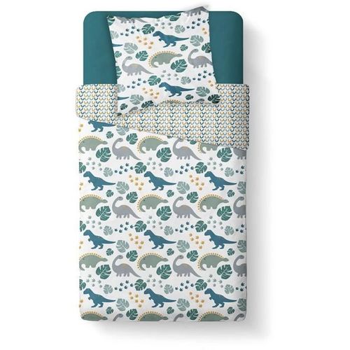 TODAY Parure de lit Enfant Kids First 1.3 - 1 personne - Housse de couette 140 x 200 et 1 taie d'oreiller 63 x 63 cm - Imprimé blanc - Photo n°3; ?>