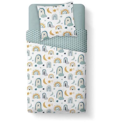 TODAY Parure de lit Enfant Kids First 1.8 - 1 personne - Housse de couette 140 x 200 et 1 taie d'oreiller 63 x 63 cm - Imprimé blanc - Photo n°3; ?>