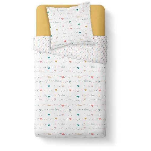 TODAY Parure de lit Enfant Kids First 1.9 - 1 personne - Housse de couette 140 x 200 et 1 taie d'oreiller 63 x 63 - Imprimé blanc - Photo n°3; ?>