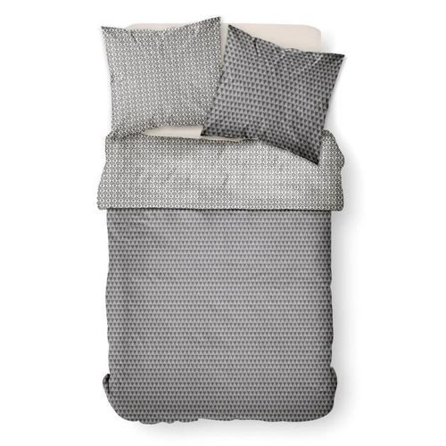 TODAY Parure de lit Gypset - 1 housse de couette 240 x 260 cm + 2 Taies d'Oreiller 63 x 63 cm - 100% Coton 57 Fils - Gris - Photo n°3; ?>