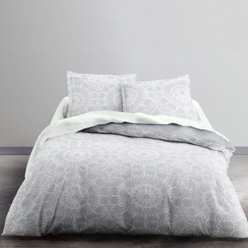 TODAY Parure de lit Mawira 1.5 - 1 housse de couette 220 x 240 cm et 2 taies d'oreiller 63 x 63 cm - 100% coton - Blanc TODAY - Photo n°3; ?>